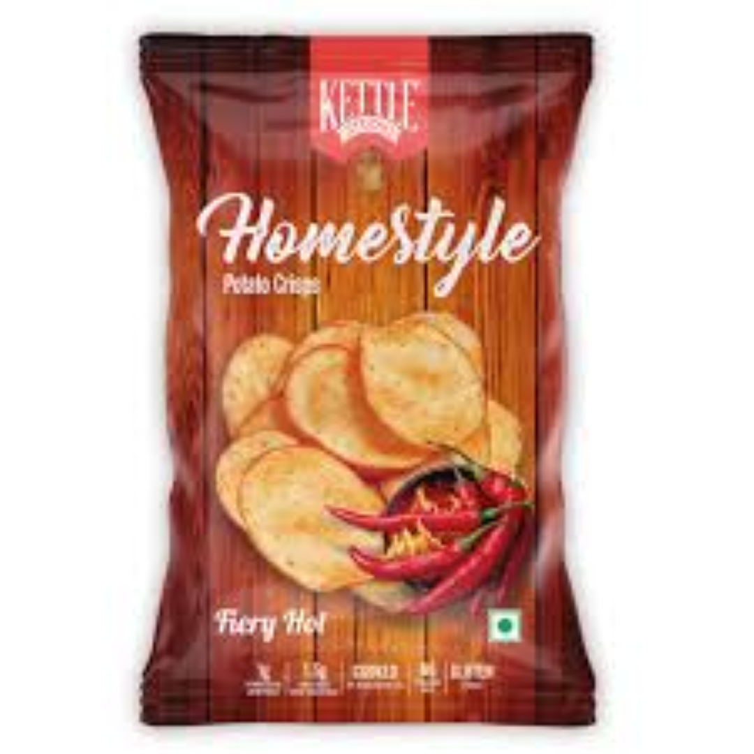 KETTLE HOMESTYLE P/CHIPS FIERY HOT 125G